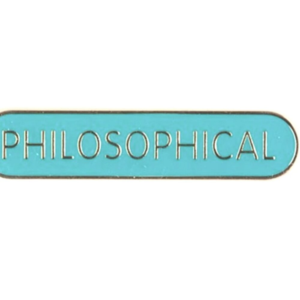 For sale Brand new enamel pin badge ·"Philosophical"